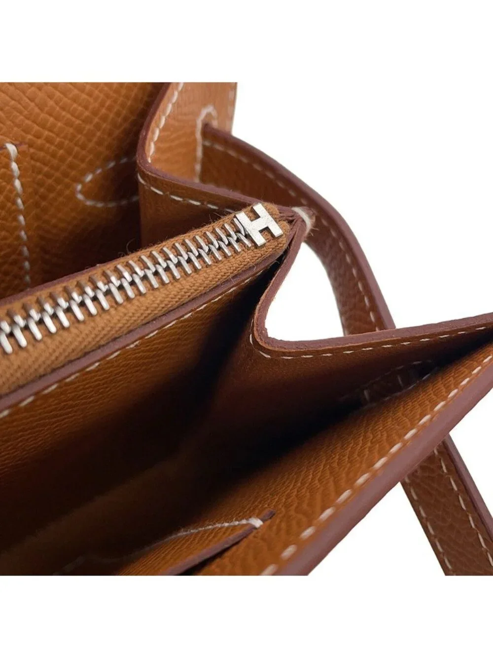 Hermes Wallet Kelly Long To Go Gold Silver Epsom